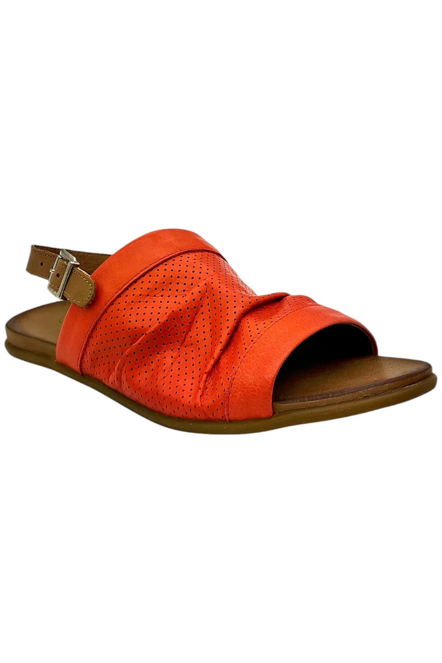 Unity in Diversity Women's Kira Flat Sandals Red/Cognac - Medium
